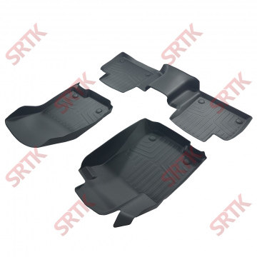 Коврики резиновые 3D LUX для Mercedes-Benz GLS (2015-2019) (3 шт.)