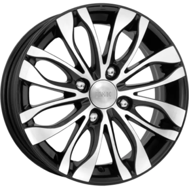 Диск КиК КС628 Канзаши 14х5,5 4х108 et 38 dia 63,35 Almaz black (П)