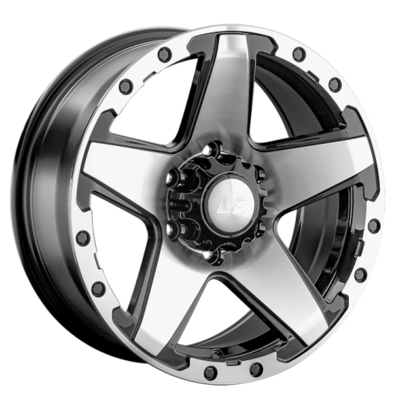 LS 8x16/5x150 ET2 D110,1 1284 BKF (конус, Колпак+лого)