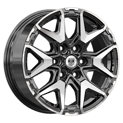 K&K 7,5x18/6x114,3 ET46 D67,1 Гангут (КС1176) Алмаз черный