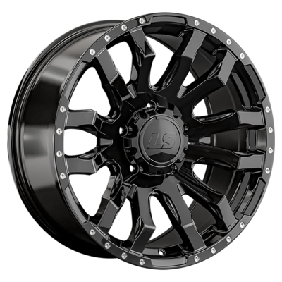LS 9x20/5x150 ET25 D110,5 1294 BK (конус, Колпак+лого)
