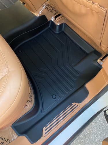 Коврики резиновые 3D LUX для Porsche Cayenne (2-х зонный климат) (2010-2018) (ЗАДНИЙ РЯД )