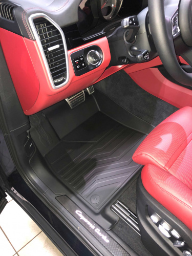 Коврики резиновые 3D LUX для Porsche Cayenne (2017-н.в.) Передние