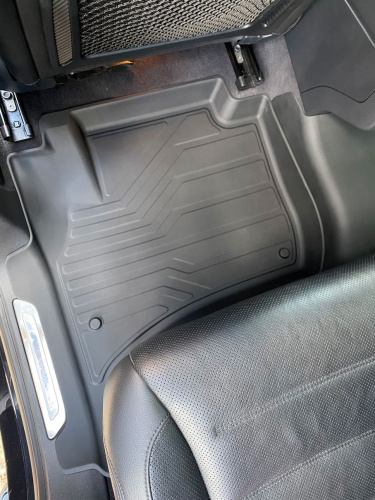 Коврики резиновые 3D LUX для Volkswagen Touareg II (2-х зонный климат) (2010-2018) (ЗАДНИЙ РЯД)