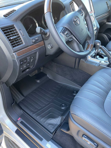 Коврики резиновые 3D LUX для Toyota LC200 (2012-2021) (3 шт.)