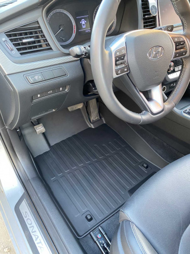 Коврики резиновые 3D LUX для Hyundai Sonata VII (2017-2019)