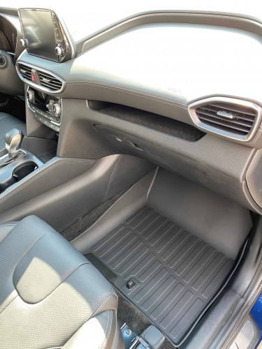 Коврики резиновые 3D LUX для Hyundai Santa Fe IV (2018-2021)