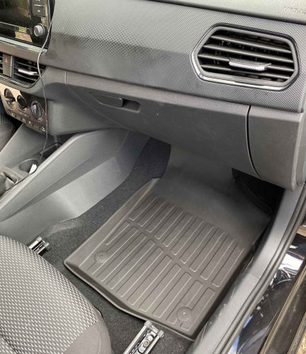 Коврики резиновые 3D LUX для Volkswagen Polo (2020-н.в.)